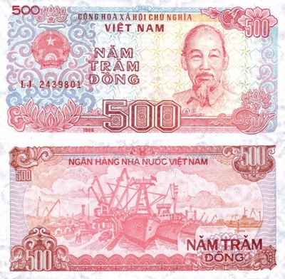 # WIETNAM - 500 DONG - 1988 - P-101 - UNC