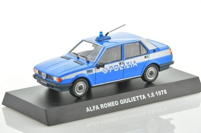 POLICJA ALFA ROMEO Giulietta 1.6 1978 1/43 DeA