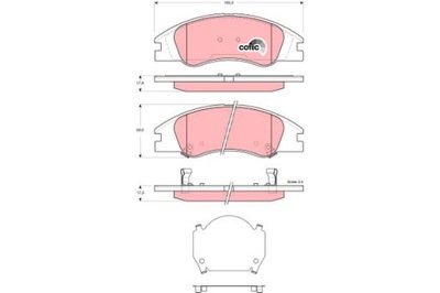 КОЛОДКИ ТОРМОЗНЫЕ - КОМПЛЕКТ COTEC GDB3367