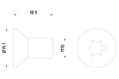 TEXTAR PERNO FIJADOR FRENOS DISCO M10X1.5X18 9 OPAKOWANIE 2  