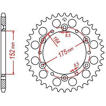 ENGRANAJE PARTE TRASERA JT 42-ZEBY TT 600 1983-2003  