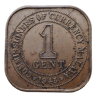 Malaje i Brytyjskie Borneo, 1 cent 1945