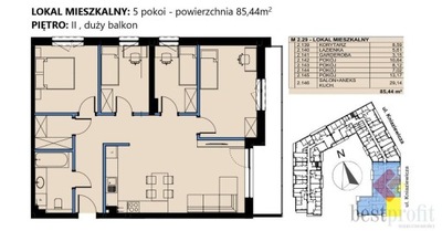 Mieszkanie, Słupsk, 85 m²