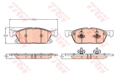 КОЛОДКИ HAM. FORD P. GALAXY- S- МАКСИМАЛЬНИЙ КОМПЛЕКТ 1.5- 2.0 15-