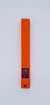 Pas shinkyokushin z naszywką Pomarańczowy 260 cm