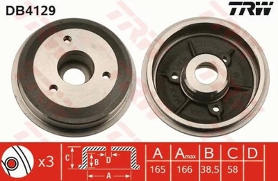 TRW DB4129 BEBEN DE FRENADO CITROEN AX (ZA-_) 86-98/  