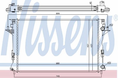 РАДІАТОР ВОДИ NISSENS 63771