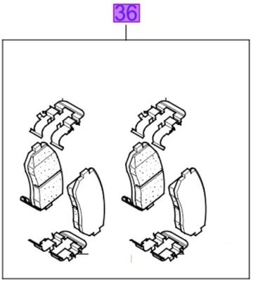 Гальмівні колодки гальмівні задня kia оригінальний номер 5830207a10 фото №1