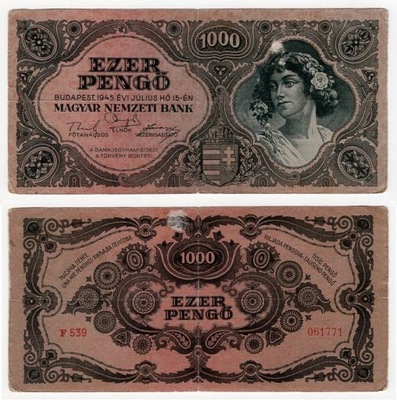 WĘGRY 1945 1000 PENGO