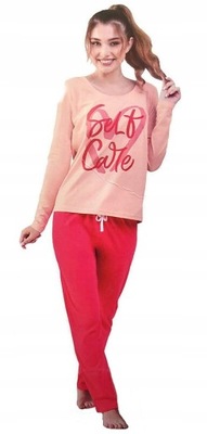 Cleve piżama damska bawełna różowy rozmiar XL