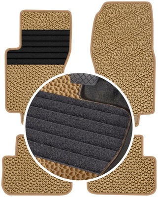 JAGUAR S-TYPE SD RESTYLING 2002-2008 ALFOMBRILLAS GOMA PARA COCHE EVA COLOR BEIGE  