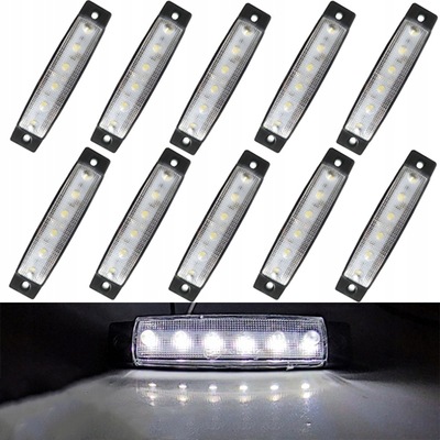 10X LUCES FAROS OBRYSOWE LUZ DE POSICIÓN DE CERCO 6 DIODO LUMINOSO LED 12V 24V  