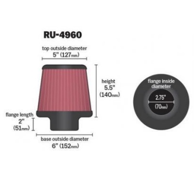 K&n filters ru-4960 спортивный фильтр воздуха фото №1