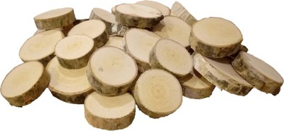 Plastry drewniane 3-5 cm 30 szt szlifowane