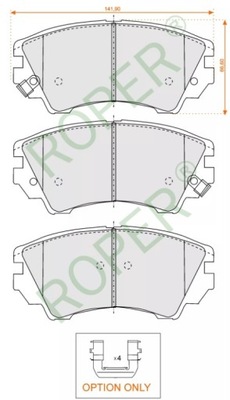 RK268,KLOCKI ПЕРЕД OPEL INSIGNIA 08,SAAB 9-5 10