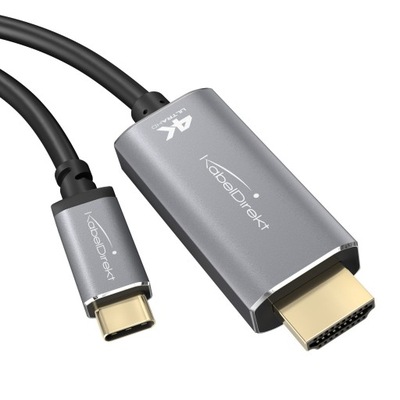 Kabel KabelDirekt USB-C to HDMI Adapter & Cable HDMI - USB typ C 2 m