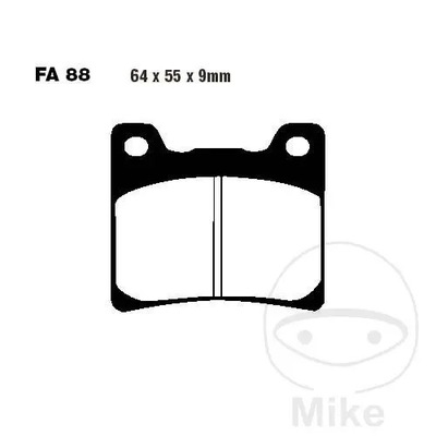 КОЛОДКИ ТОРМОЗНЫЕ ПЕРЕДНЯЯ / ЗАДНЕЕ EBC FA088HH
