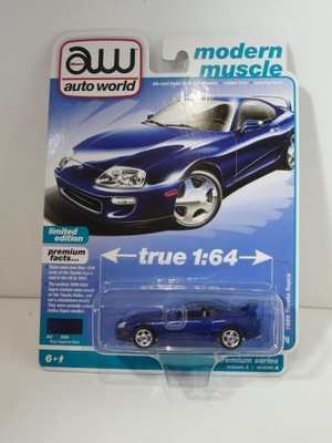 Auto World 1:64 Toyota Supra 1996 royal sapphire