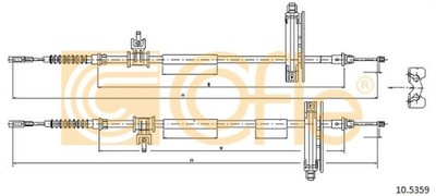 CABLE FRENOS DE MANO FORD FOCUS 98-01 L+P PARTE TRASERA  