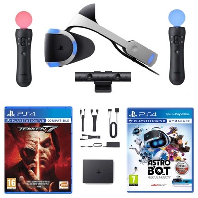 PS VR PS4 PlayStation VR + 2x Move + Kamera V2 + 2 SUPER GRY