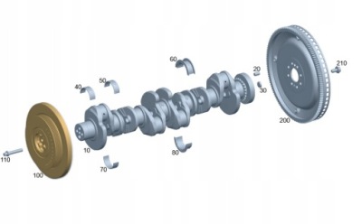 Оригинальные шкив коленчатого вала mercedes-benz om656 фото №1