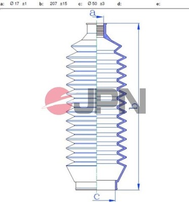 60K5008JPN PROTECCIÓN BARRA KIEROWNICZEGO IZQUIERDA  