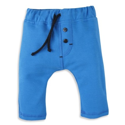 Spodnie dla chłopca niebieskie ze sznureczkiem 68