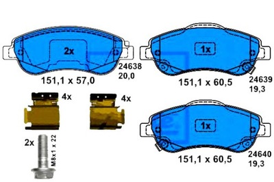 КОЛОДКИ ГАЛЬМІВНІ HONDA ПЕРЕД CR-V II III IV 01- AT