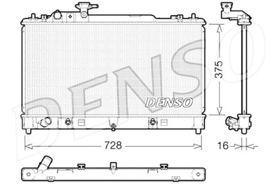 DENSO RADUADOR DEL MOTOR DE AGUA MAZDA 6 2.0 08.07-07.13  