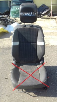 Спинка сидіння лівий перед scenic iii напівшкіра фото №1