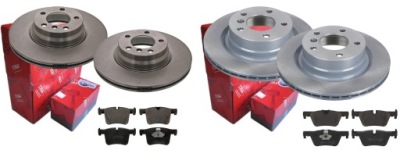 Тормозные диски тормозные колодки p+t trw bmw 2 f22 f23 3 4 330mm фото №1