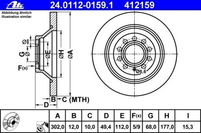 DISC BRAKE AUDI A6 04- REAR  