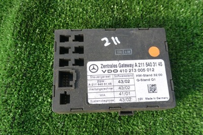 Модуль блок управления шлюз mercedes w211 w219 фото №1