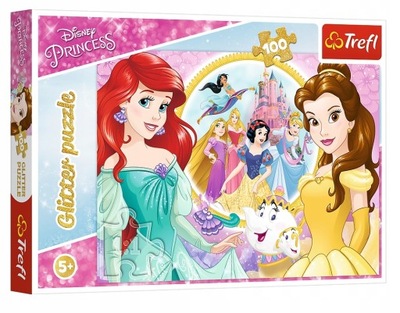 Puzzle 100el. Z Brokatem Princess TREFL 14819