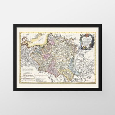 Stara mapa - Polska - Zannoni - 1767 - 100x70