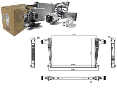 INTERCOOLER RADUADOR AIRE DE ADMISIÓN AUDI Q7 VW TOUAREG 2.0  