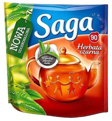 Herbata czarna w torebkach Saga 90szt