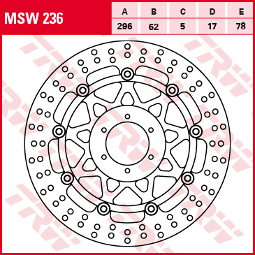 TRW MSW236 DISKU STABDŽIŲ PRIEK. 