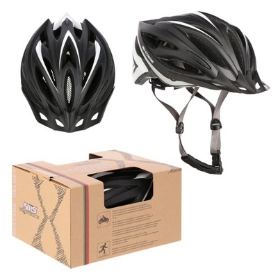 KASK CZARNO-BIAŁY NILS EXTREME M 53-58CM MTW202