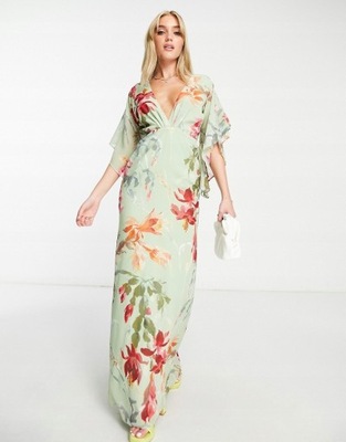 HOPE & IVY SUKIENKA MAXI W KWIATY S