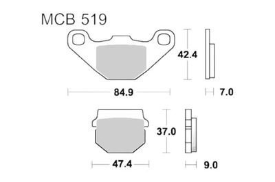 КОЛОДКИ ТОРМОЗНЫЕ TRW LUCAS MCB 519 SI