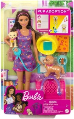 Lalka Barbie Adopcja piesków
