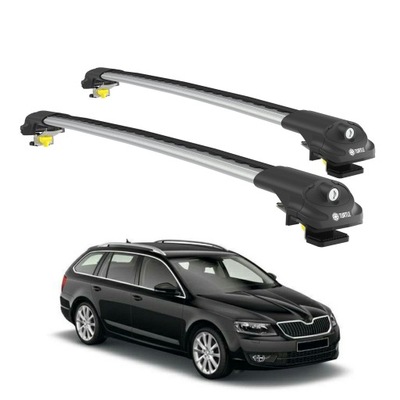 TURTLE MALETERO DE TECHO AIR-1 PARA SKODA OCTAVIA 5E 2012 - 2019 SREBRO  