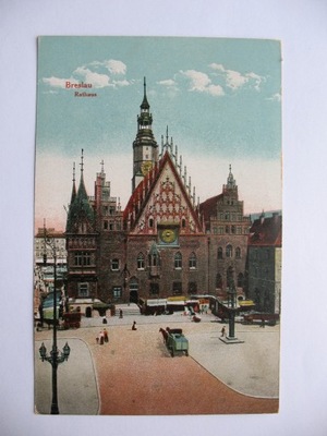 BRESLAU-WROCŁAW RATUSZ przedwojenna POCZTÓWKA