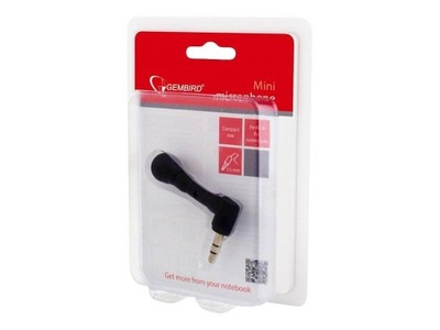GEMBIRD MIC-203 Gembird MINI mikrofon do laptopa MIC-203 giętki, czarny