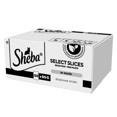 SHEBA SELECTION SELECT SLICES DROBIOWE SMAKI W SOSIE SASZETKI 120X85 G