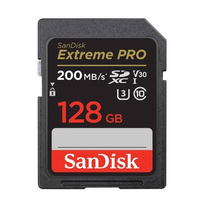Karta pamięci SANDISK EXTREME PRO SDXC 128GB 200/90 MB/s UHS-I U3 (SDSDXXD-