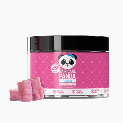 Noble Health Hair Care Panda Mama 30 żelek Biotyna 2500% Niacyna Selen