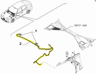 Шланг омывателя окон alfa romeo giulia фото №1