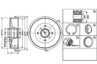 Ate гальмівні барабани гальмівні 2szt. задня dacia logan renault clio ii logan i фото №1